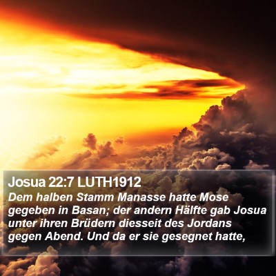 Josua 22:7 LUTH1912 Bible Verse Image