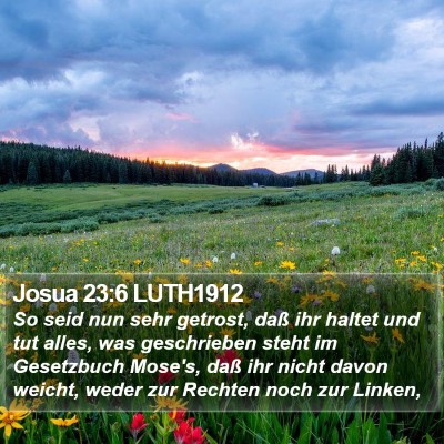 Josua 23:6 LUTH1912 Bible Verse Image