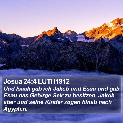 Josua 24:4 LUTH1912 Bible Verse Image