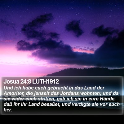 Josua 24:8 LUTH1912 Bible Verse Image