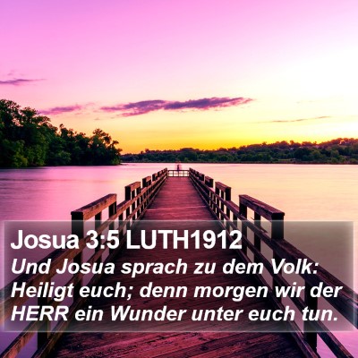 Josua 3:5 LUTH1912 Bible Verse Image