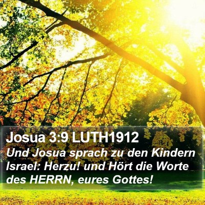 Josua 3:9 LUTH1912 Bible Verse Image