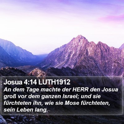 Josua 4:14 LUTH1912 Bible Verse Image