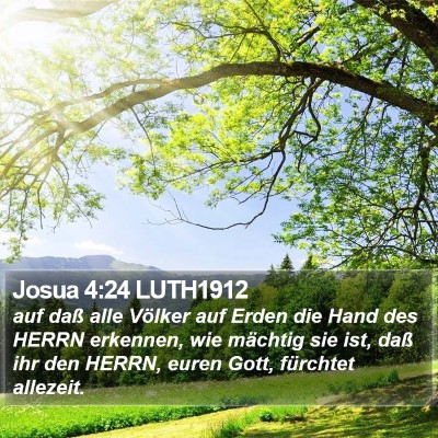 Josua 4:24 LUTH1912 Bible Verse Image