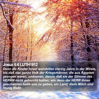 Josua 5:6 LUTH1912 Bible Verse Image