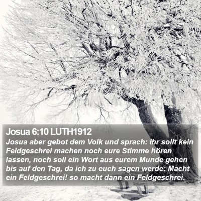 Josua 6:10 LUTH1912 Bible Verse Image