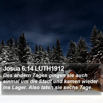 Josua 6:14 LUTH1912 Bible Verse Image