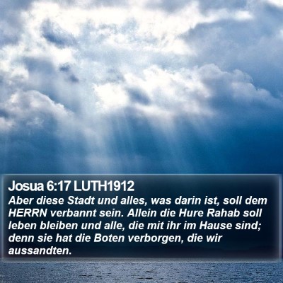 Josua 6:17 LUTH1912 Bible Verse Image