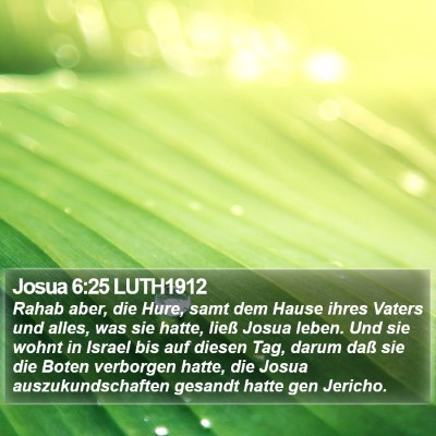 Josua 6:25 LUTH1912 Bible Verse Image