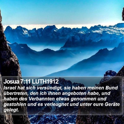 Josua 7:11 LUTH1912 Bible Verse Image