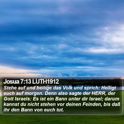 Josua 7:13 LUTH1912 Bible Verse Image