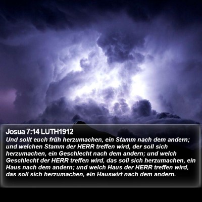 Josua 7:14 LUTH1912 Bible Verse Image