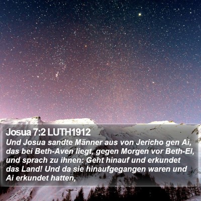 Josua 7:2 LUTH1912 Bible Verse Image