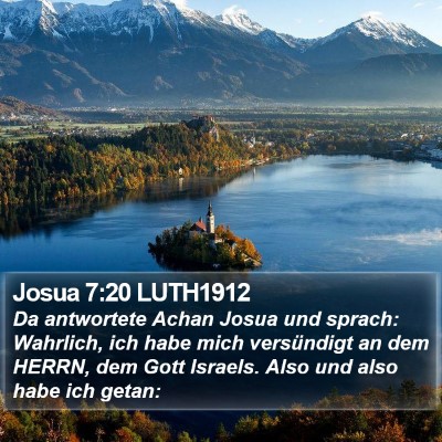 Josua 7:20 LUTH1912 Bible Verse Image