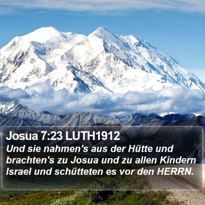 Josua 7:23 LUTH1912 Bible Verse Image