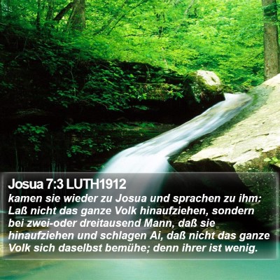 Josua 7:3 LUTH1912 Bible Verse Image