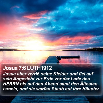 Josua 7:6 LUTH1912 Bible Verse Image