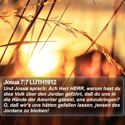 Josua 7:7 LUTH1912 Bible Verse Image