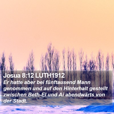 Josua 8:12 LUTH1912 Bible Verse Image