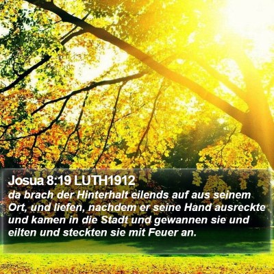 Josua 8:19 LUTH1912 Bible Verse Image