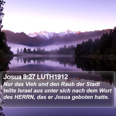 Josua 8:27 LUTH1912 Bible Verse Image