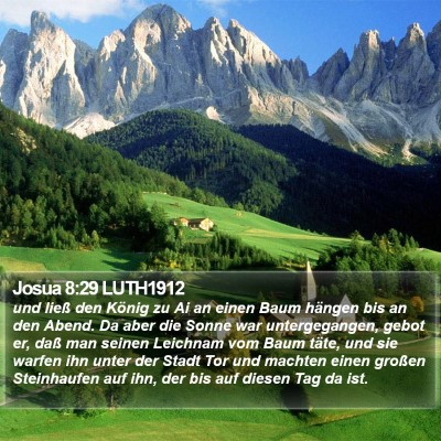 Josua 8:29 LUTH1912 Bible Verse Image