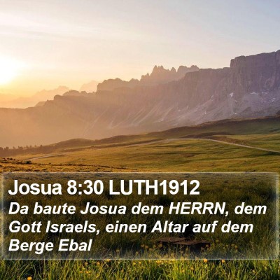 Josua 8:30 LUTH1912 Bible Verse Image