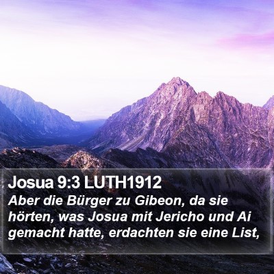 Josua 9:3 LUTH1912 Bible Verse Image