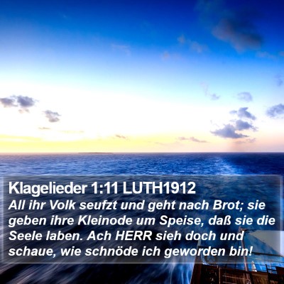 Klagelieder 1:11 LUTH1912 Bible Verse Image