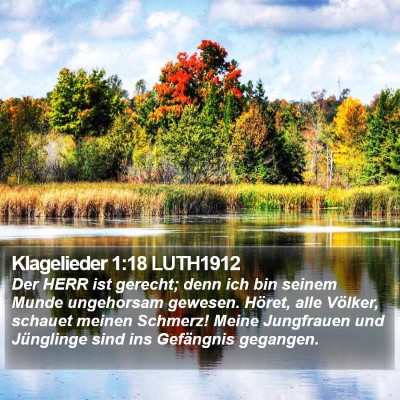 Klagelieder 1:18 LUTH1912 Bible Verse Image