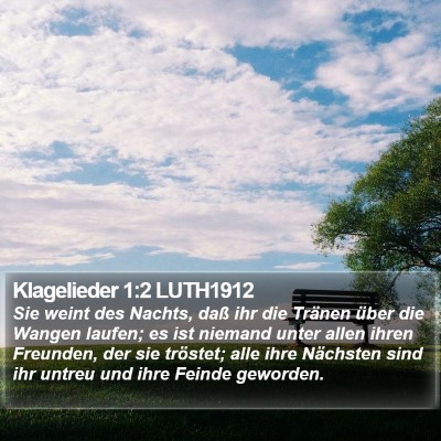 Klagelieder 1:2 LUTH1912 Bible Verse Image