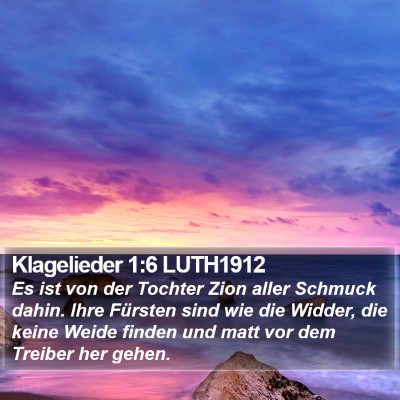 Klagelieder 1:6 LUTH1912 Bible Verse Image