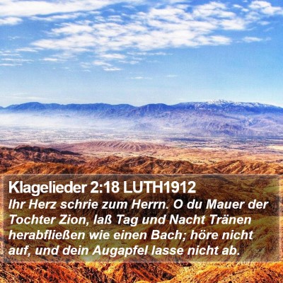 Klagelieder 2:18 LUTH1912 Bible Verse Image