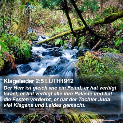 Klagelieder 2:5 LUTH1912 Bible Verse Image
