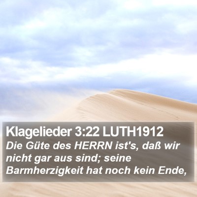Klagelieder 3:22 LUTH1912 Bible Verse Image