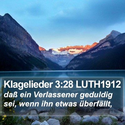 Klagelieder 3:28 LUTH1912 Bible Verse Image