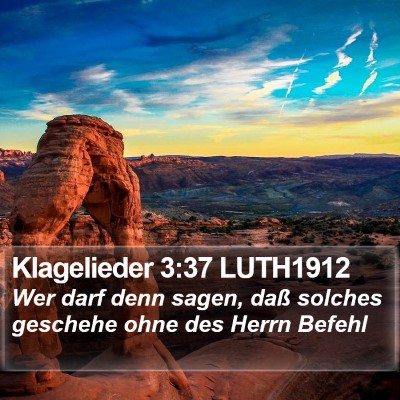Klagelieder 3:37 LUTH1912 Bible Verse Image