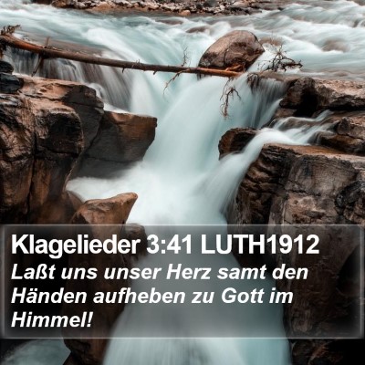 Klagelieder 3:41 LUTH1912 Bible Verse Image
