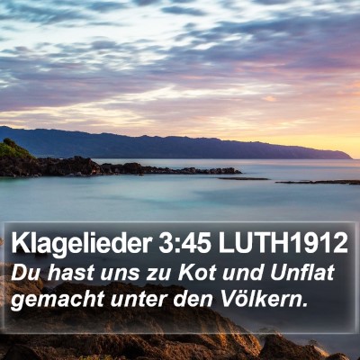 Klagelieder 3:45 LUTH1912 Bible Verse Image