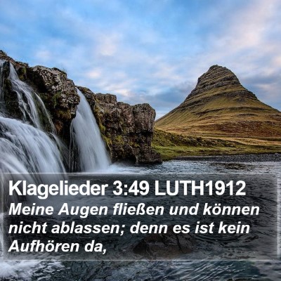 Klagelieder 3:49 LUTH1912 Bible Verse Image