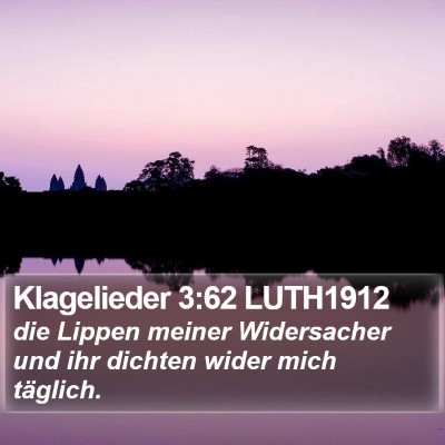 Klagelieder 3:62 LUTH1912 Bible Verse Image