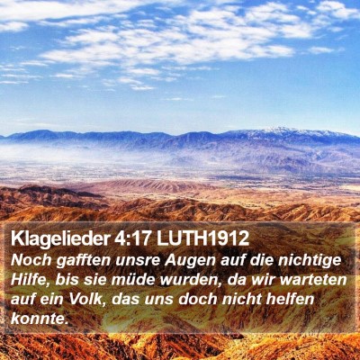 Klagelieder 4:17 LUTH1912 Bible Verse Image