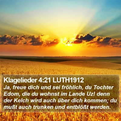 Klagelieder 4:21 LUTH1912 Bible Verse Image