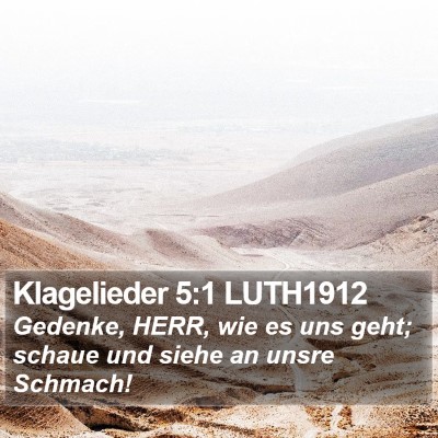 Klagelieder 5:1 LUTH1912 Bible Verse Image