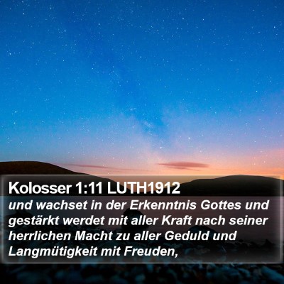 Kolosser 1:11 LUTH1912 Bible Verse Image