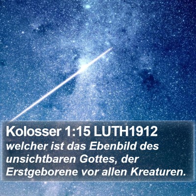 Kolosser 1:15 LUTH1912 Bible Verse Image
