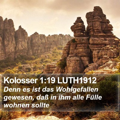 Kolosser 1:19 LUTH1912 Bible Verse Image
