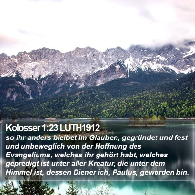 Kolosser 1:23 LUTH1912 Bible Verse Image