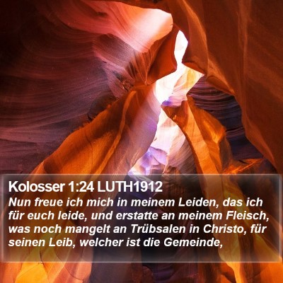 Kolosser 1:24 LUTH1912 Bible Verse Image