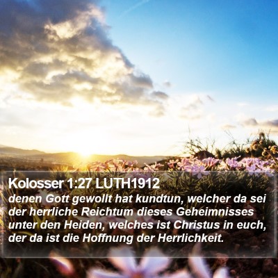 Kolosser 1:27 LUTH1912 Bible Verse Image